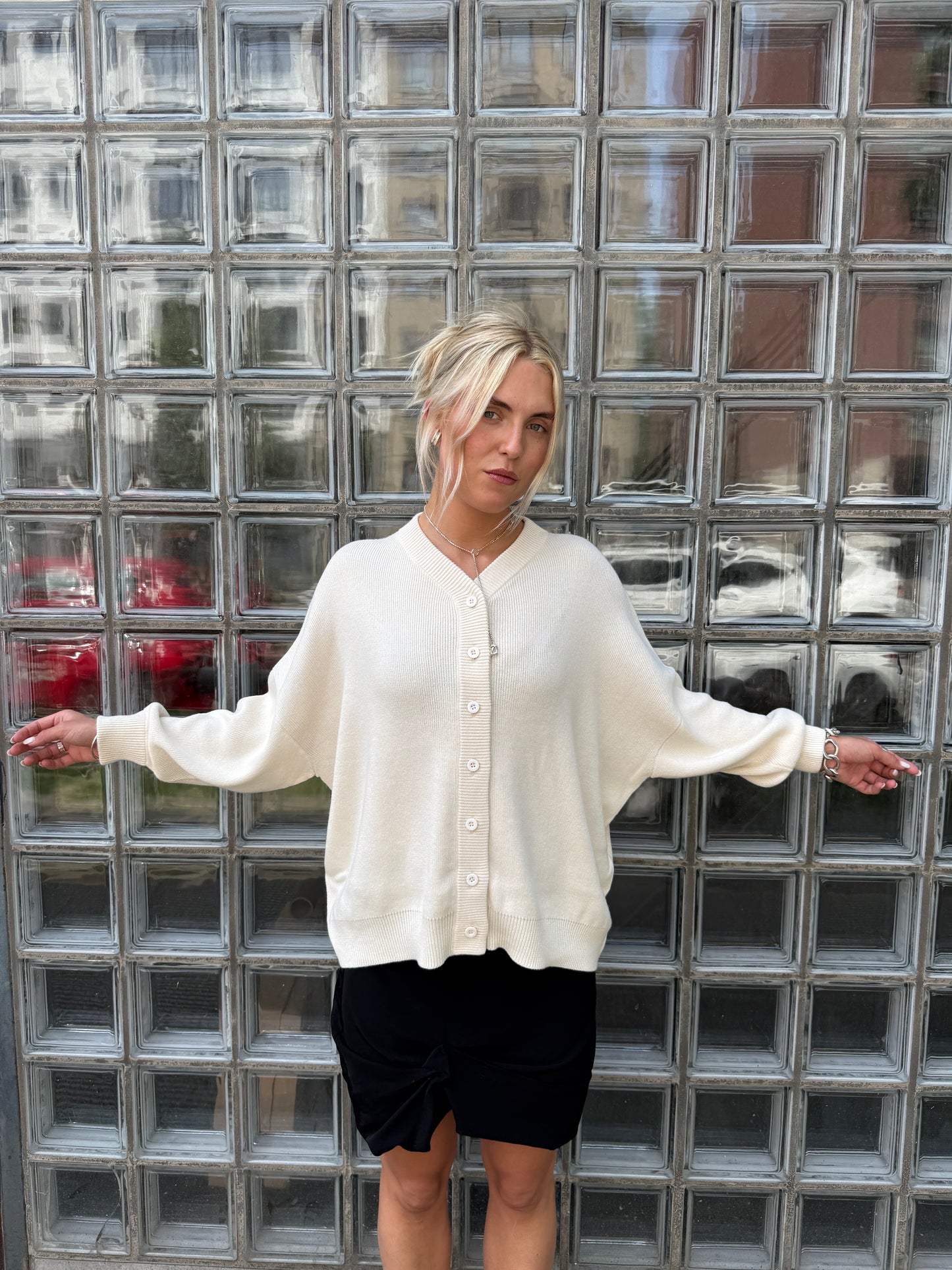 Belen V-Neck Knit Bomber