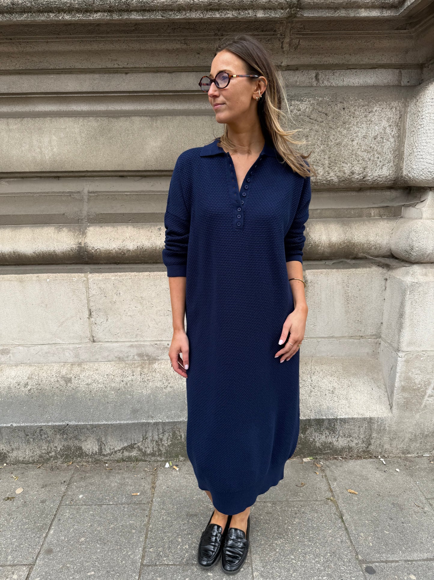 TEXTURED POLO DRESS - ARCHIVE