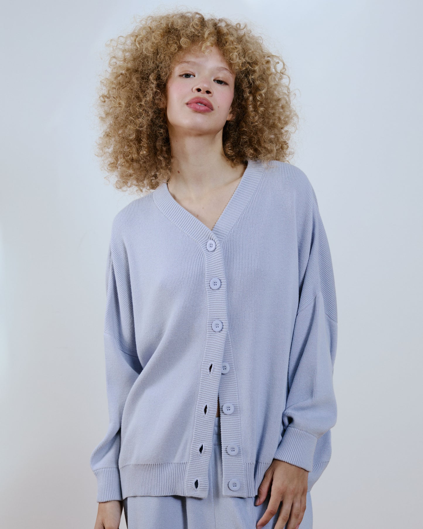 Belen V-Neck Knit Bomber