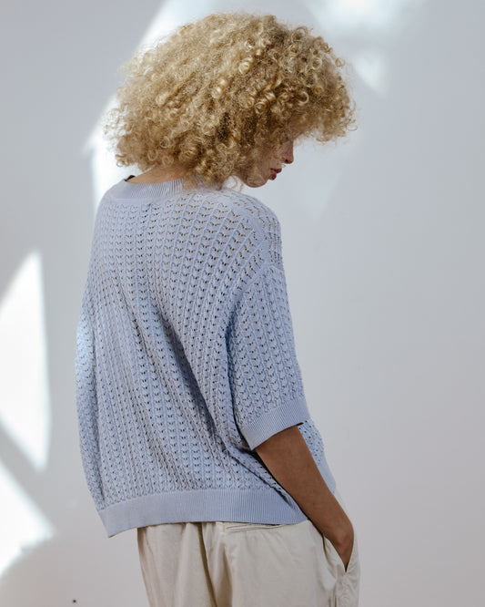 Bess Textured Lace Knit Tshirt