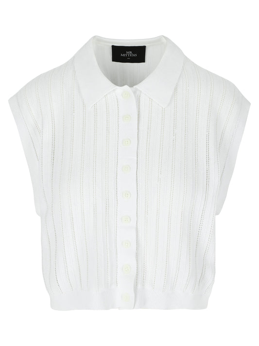 Theo lace polo top