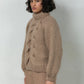 wool jumper chunky knit winter Mr Mittens collar taupe brown