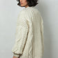 wool cardigan knitted winter Mr Mittens ivory cream white