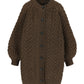 chunky cardigan cocoa brown 