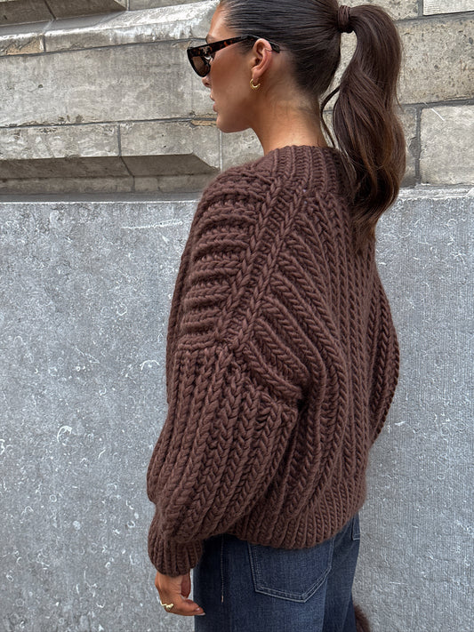 CROPPED FISHERMAN CARDIGAN