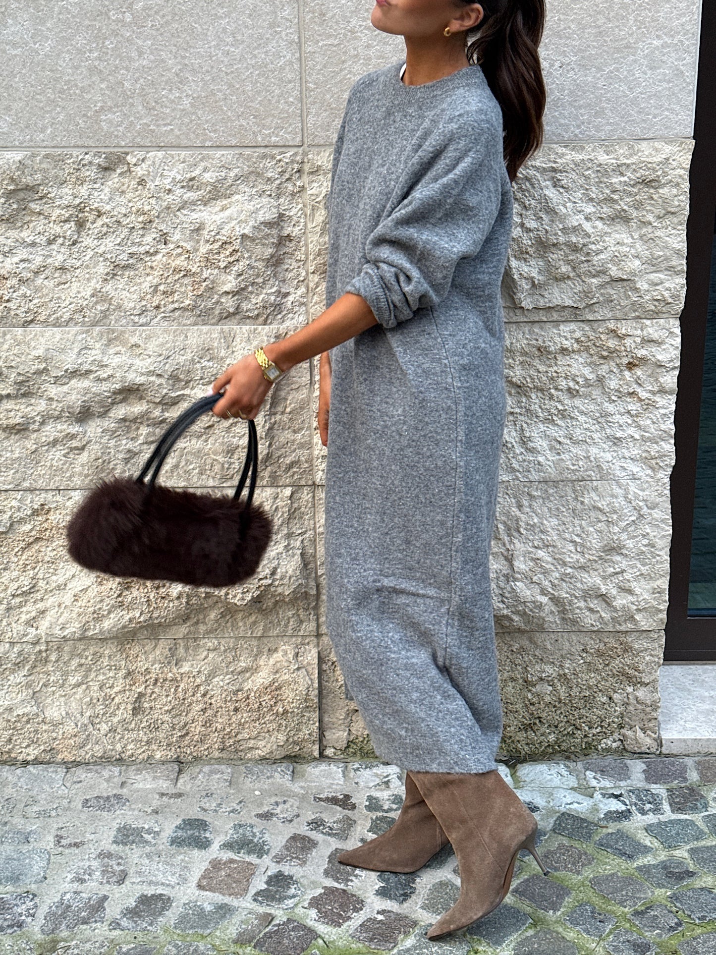 MAYA CREW NECK DRESS