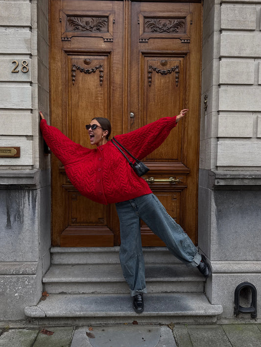 CABLE BUTTONED JACKET