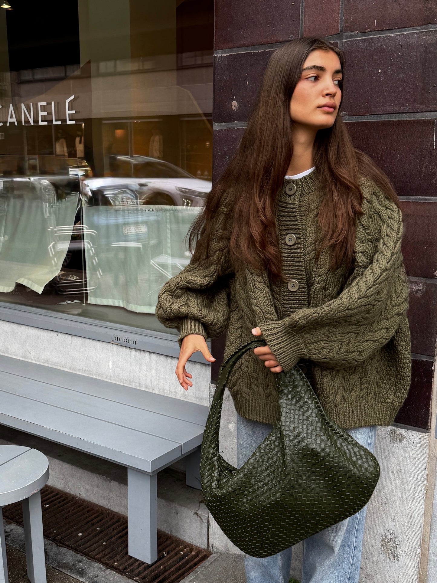 CABLE BUTTONED JACKET