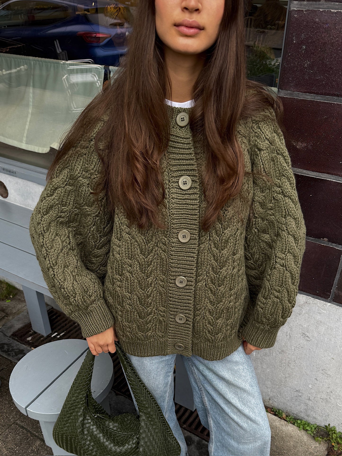 CABLE BUTTONED JACKET