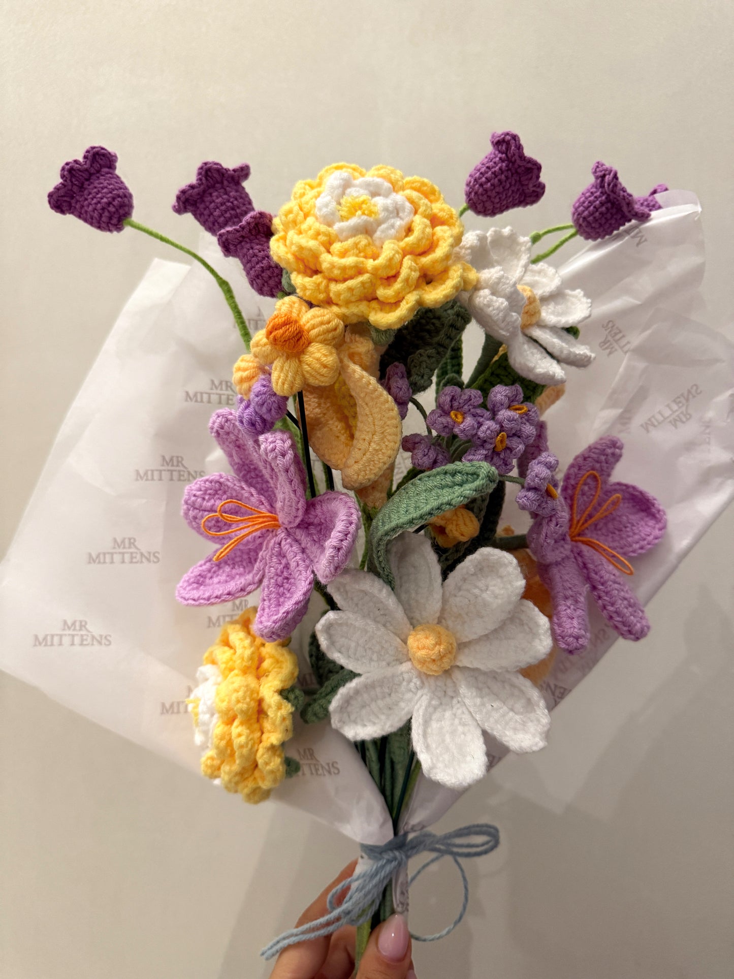 Flowers large purple and yellow option 1