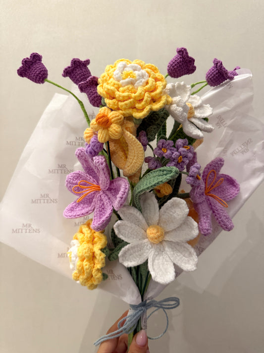 Flowers large purple and yellow option 1