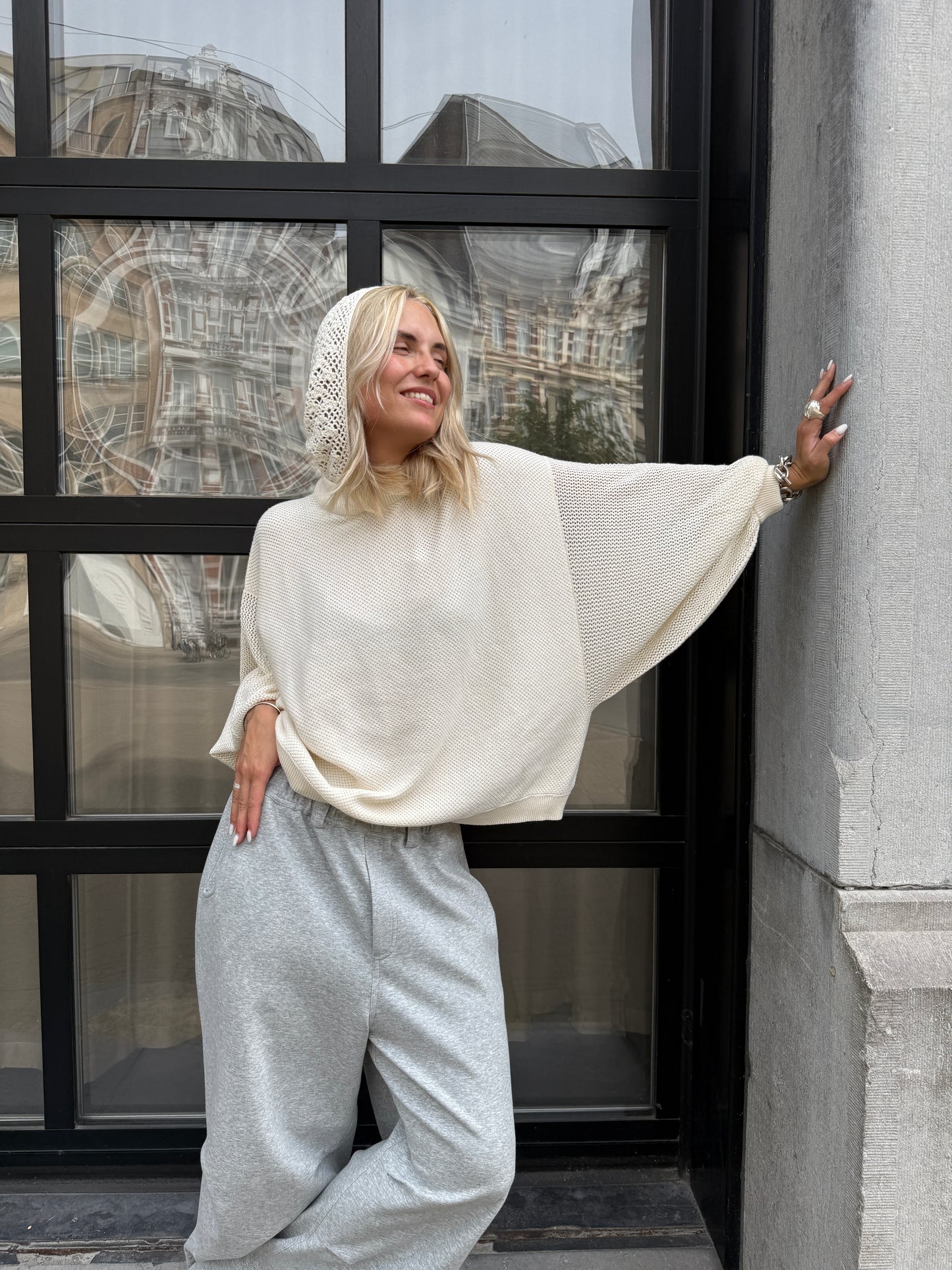 Bonnie Crochet Hood Jumper