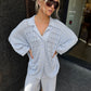 Bea Paneled Lace Knit Shirt