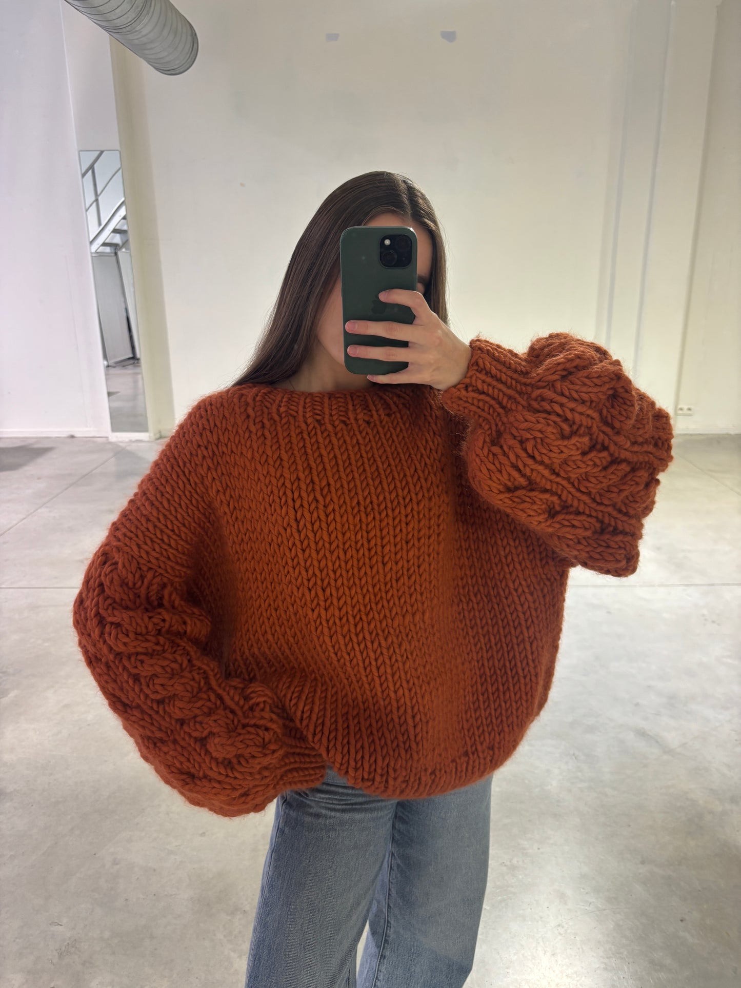 CABLE SLEEVE CREW NECK - ARCHIVE