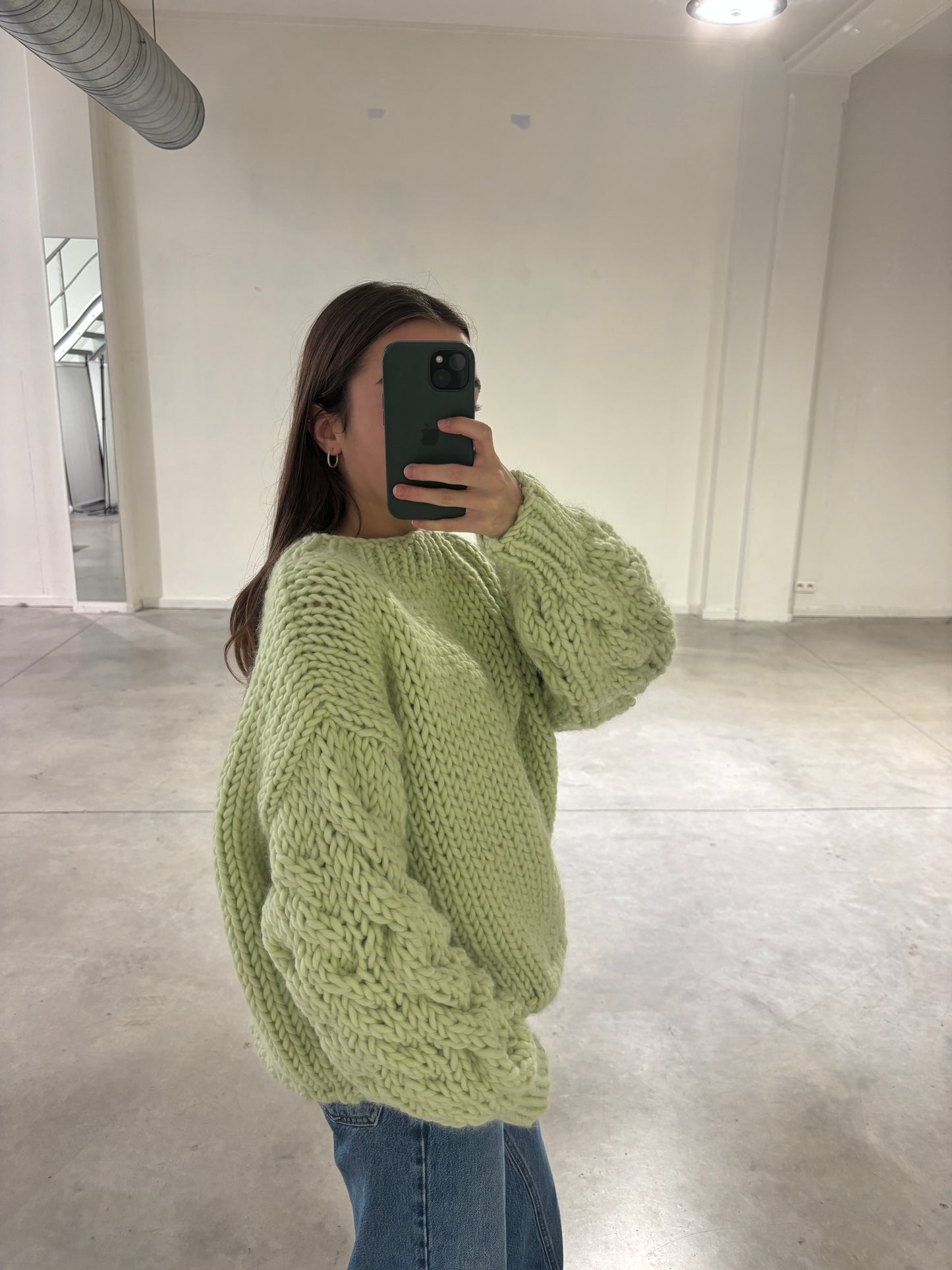 CABLE SLEEVE CREW NECK - ARCHIVE