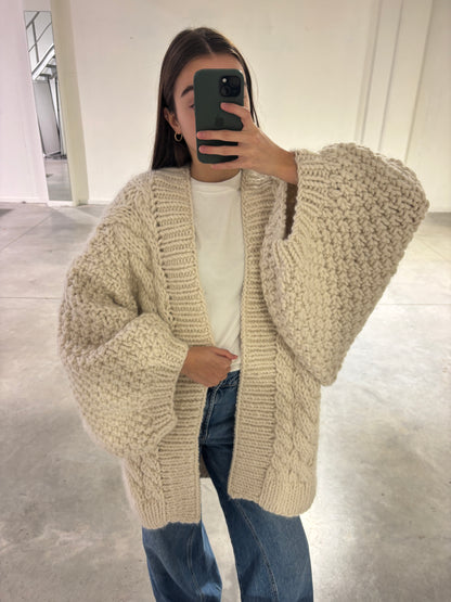 DIAMOND CHUNKY CARDIGAN - ARCHIVE