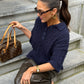 Clara Buttoned Knit Polo