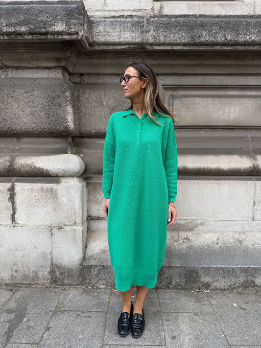 TEXTURED POLO DRESS - ARCHIVE