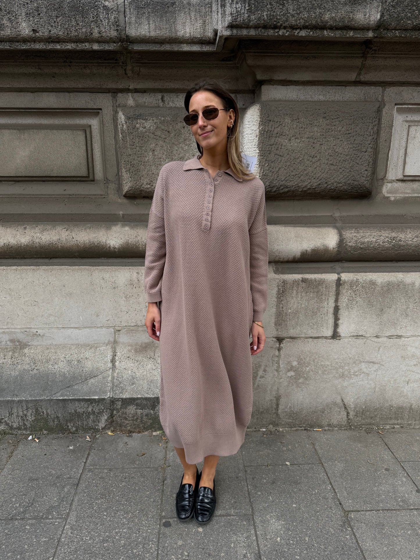 TEXTURED POLO DRESS - ARCHIVE