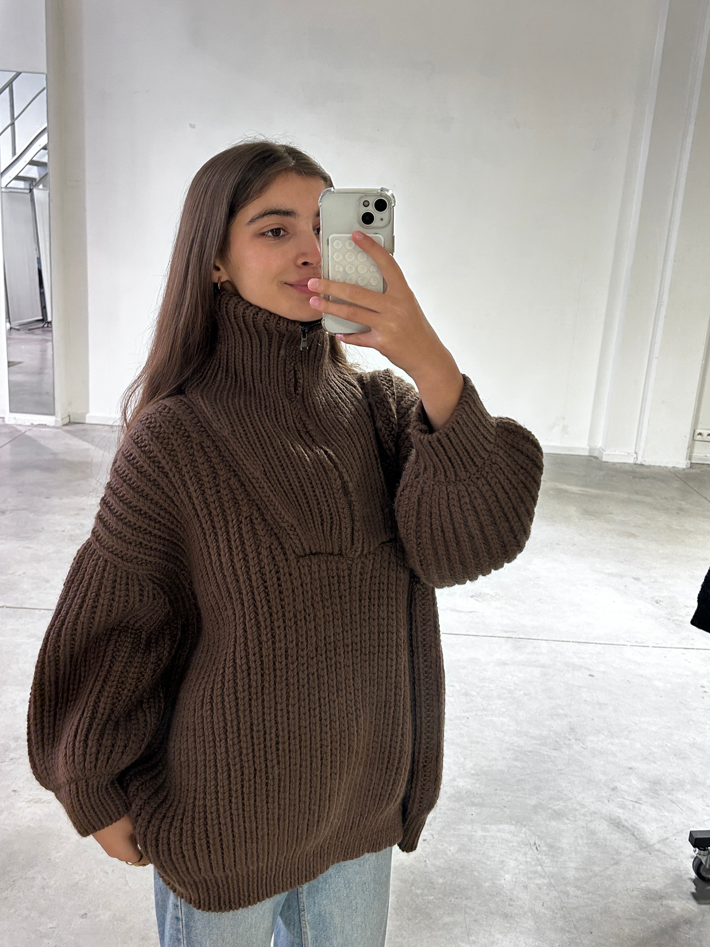 Mr Mittens_Knitwear_CABLE ZIP UP JUMPER - ARCHIVE