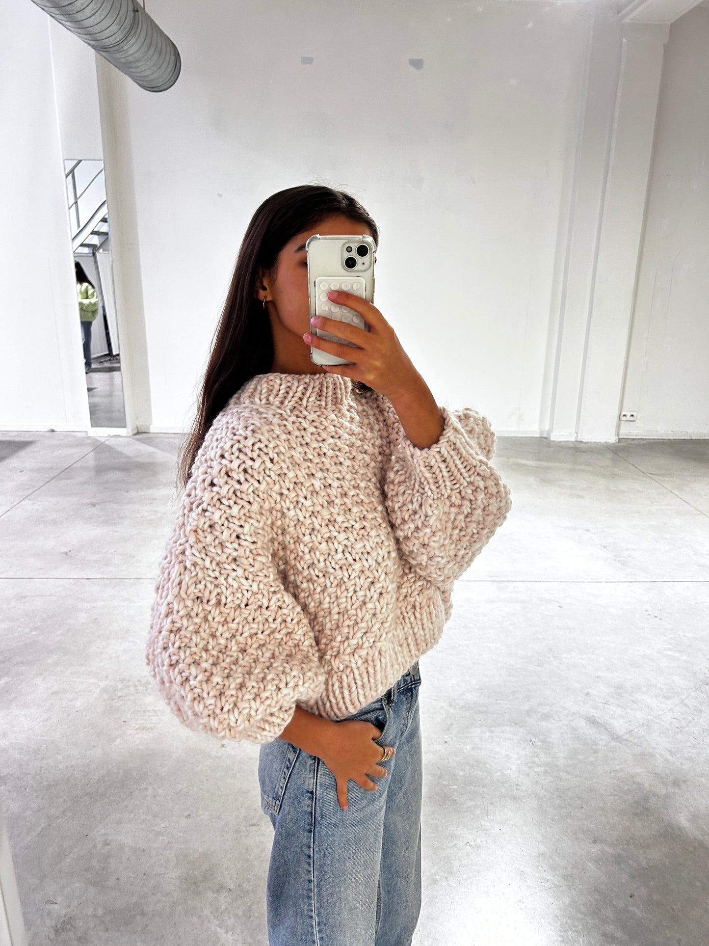 MOSS STITCH CROPPED CREW NECK - ARCHIVE