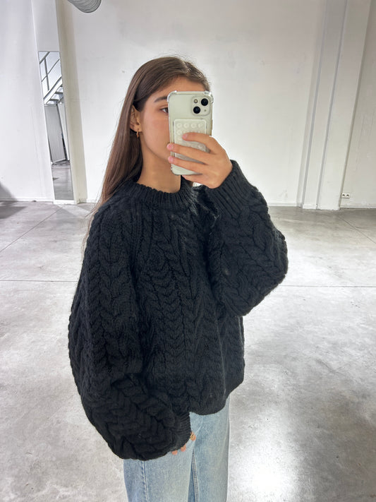 CABLE BRAIDED CREW NECK  - ARCHIVE