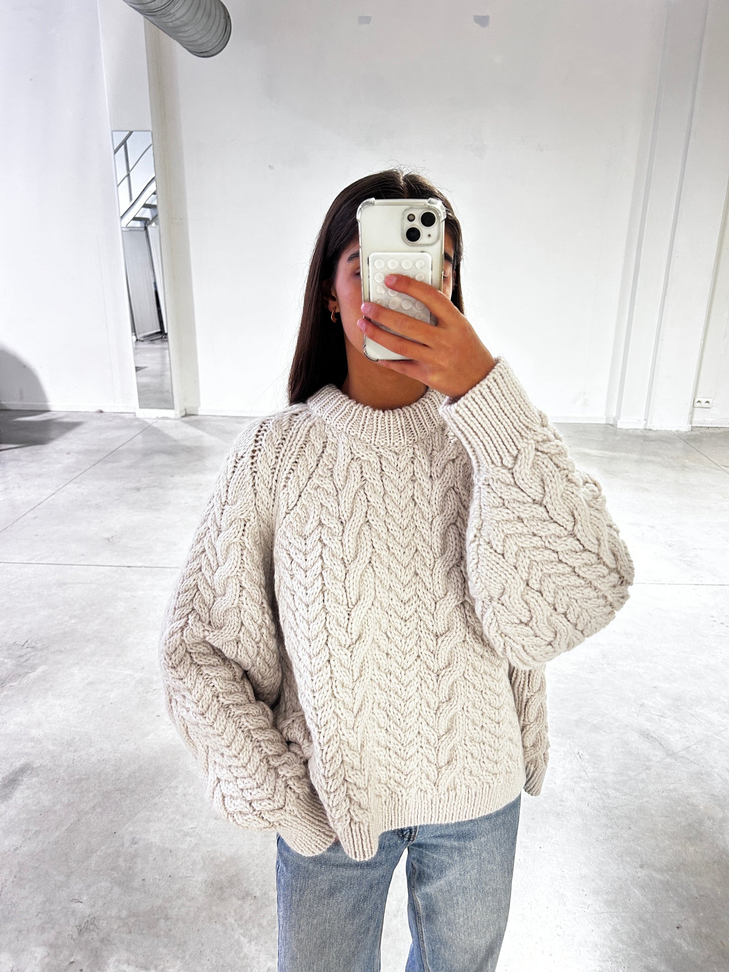 CABLE BRAIDED CREW NECK  - ARCHIVE