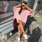 Berta Lace Knit Shirt Dress