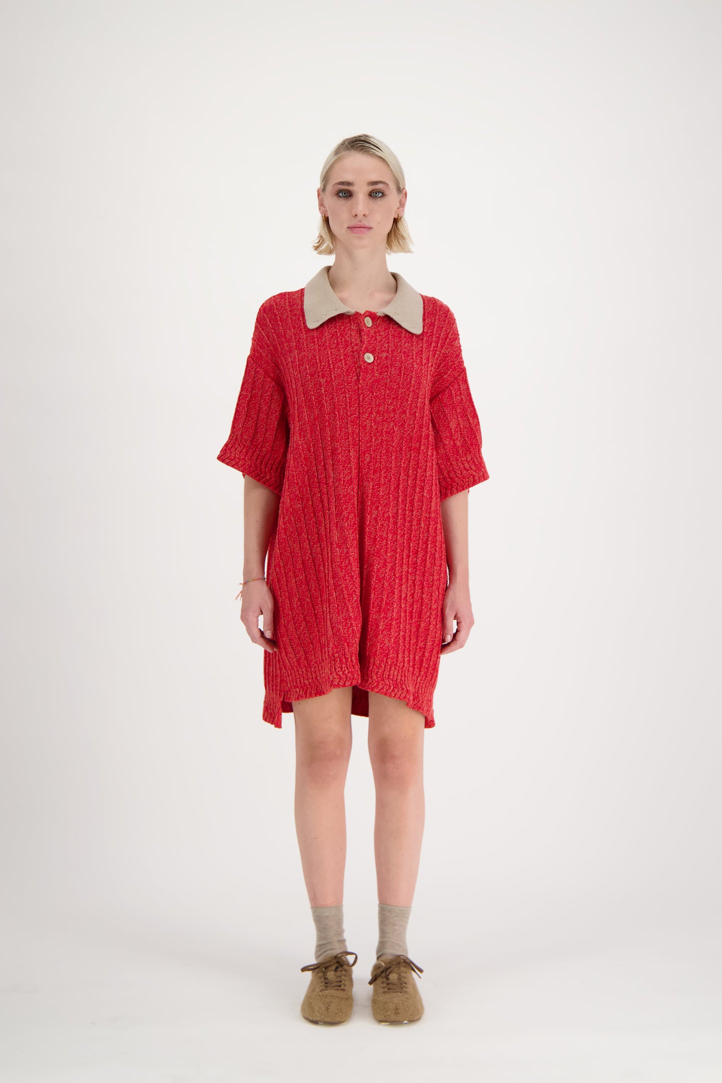 Ivy Ribbed Polo Dress