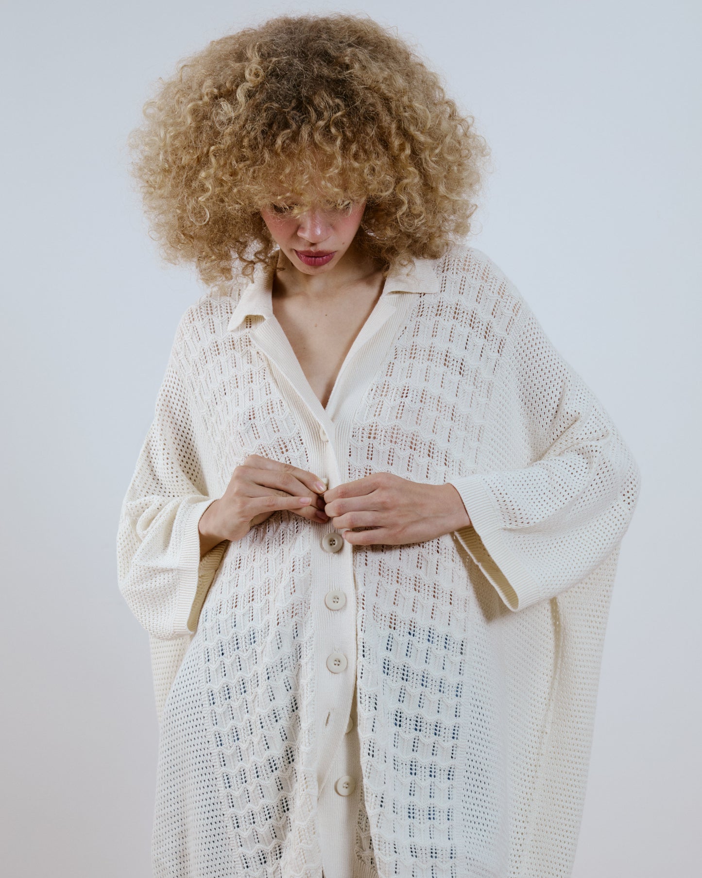 Bea Paneled Lace Knit Shirt