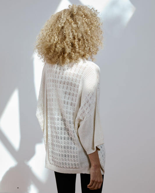 Bella Paneled Lace Knit T-Shirt