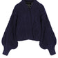 LIDIA DIAMOND BALLOON SLEEVE CARDIGAN