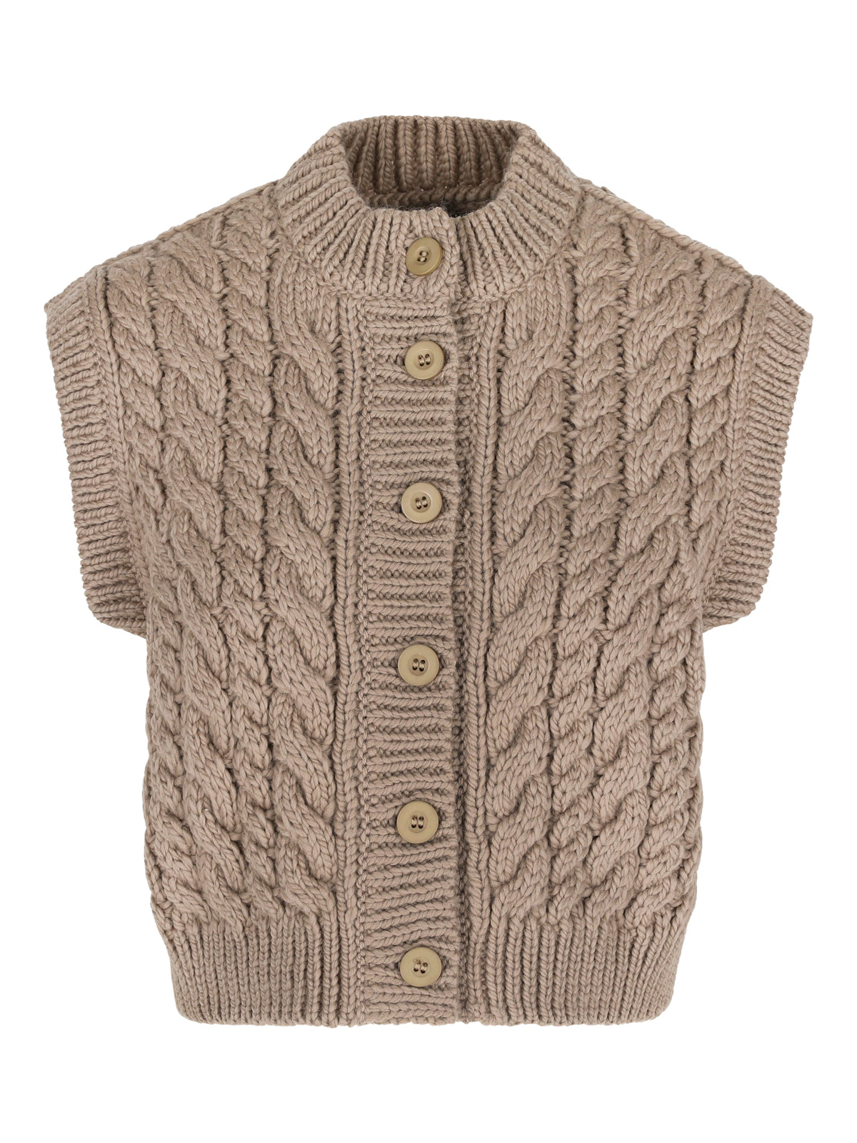 LUMI CABLE BUTTONED VEST