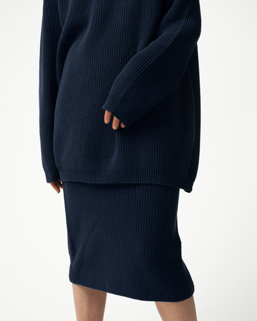 Ribbed midi skirt archive