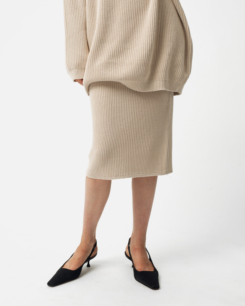 Ribbed midi skirt archive