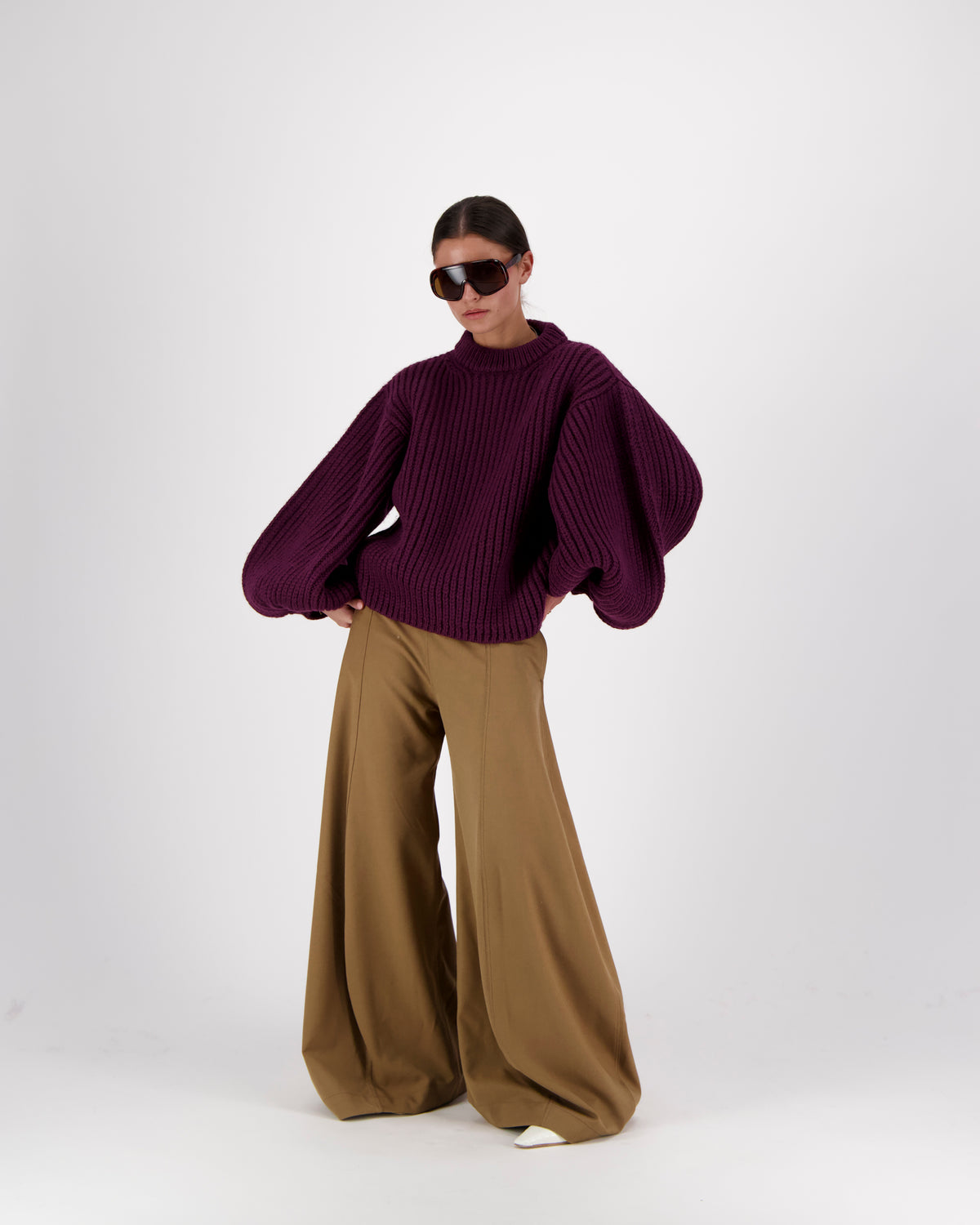 LORELEI FISHERMAN BALLOON CREW NECK JUMPER