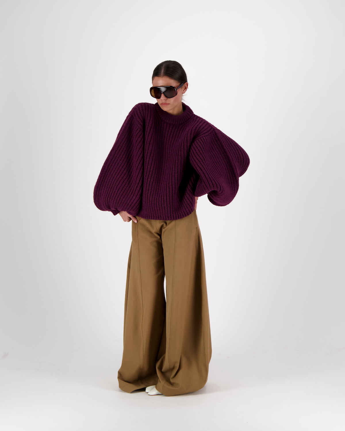 LORELEI FISHERMAN BALLOON CREW NECK JUMPER