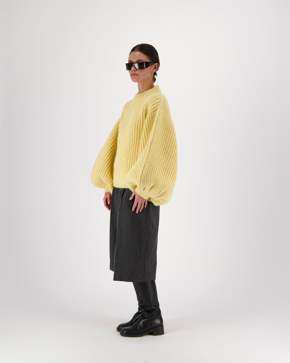 LORELEI FISHERMAN BALLOON CREW NECK JUMPER
