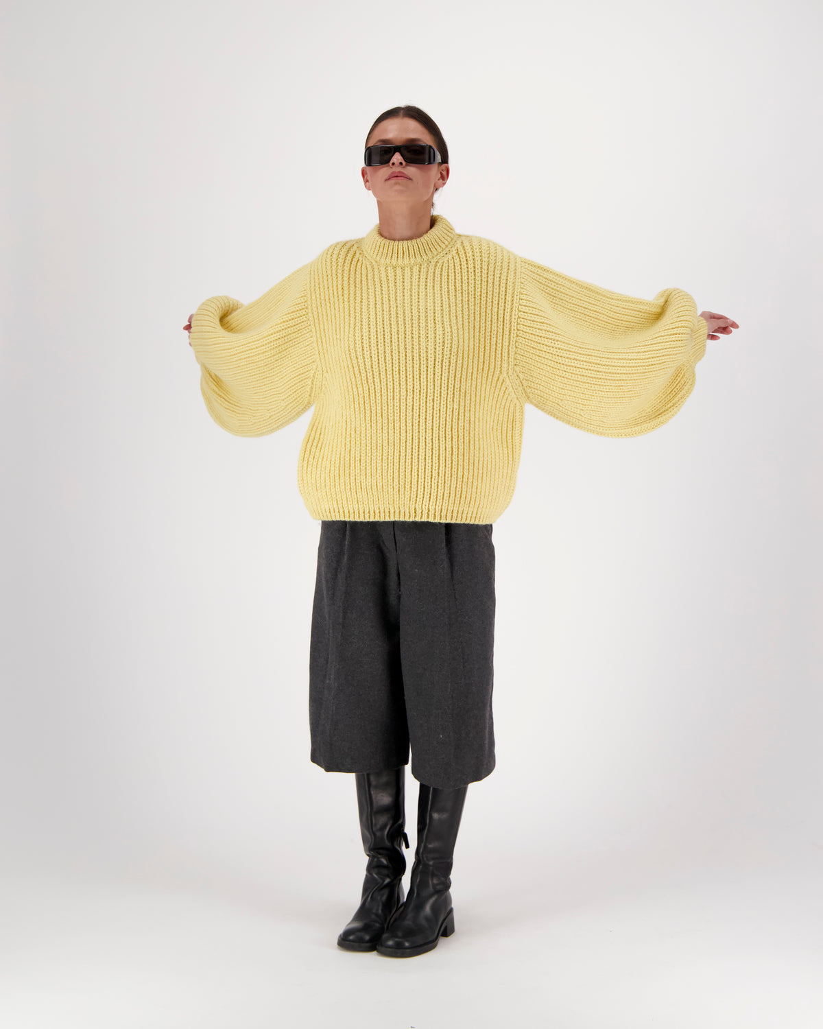 LORELEI FISHERMAN BALLOON CREW NECK JUMPER