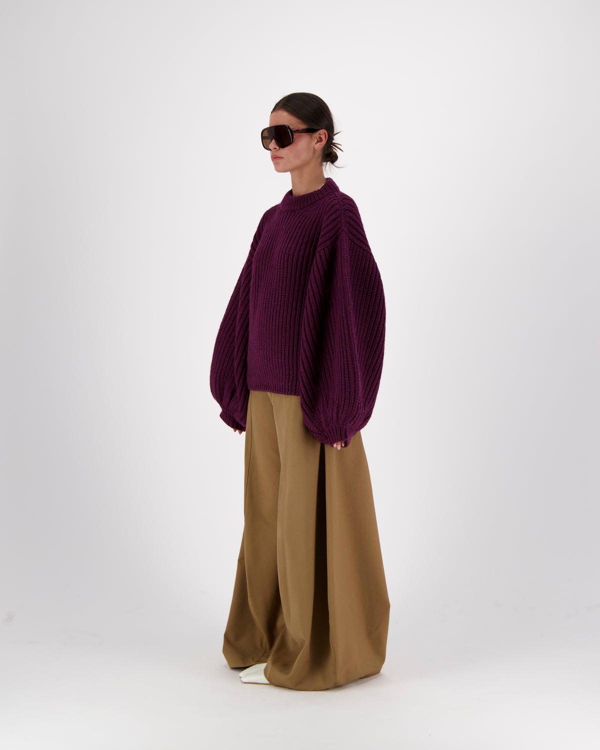 LORELEI FISHERMAN BALLOON CREW NECK JUMPER