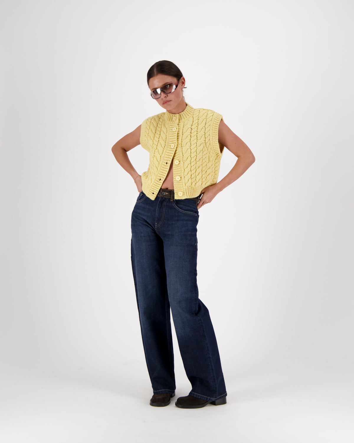 LUMI CABLE BUTTONED VEST