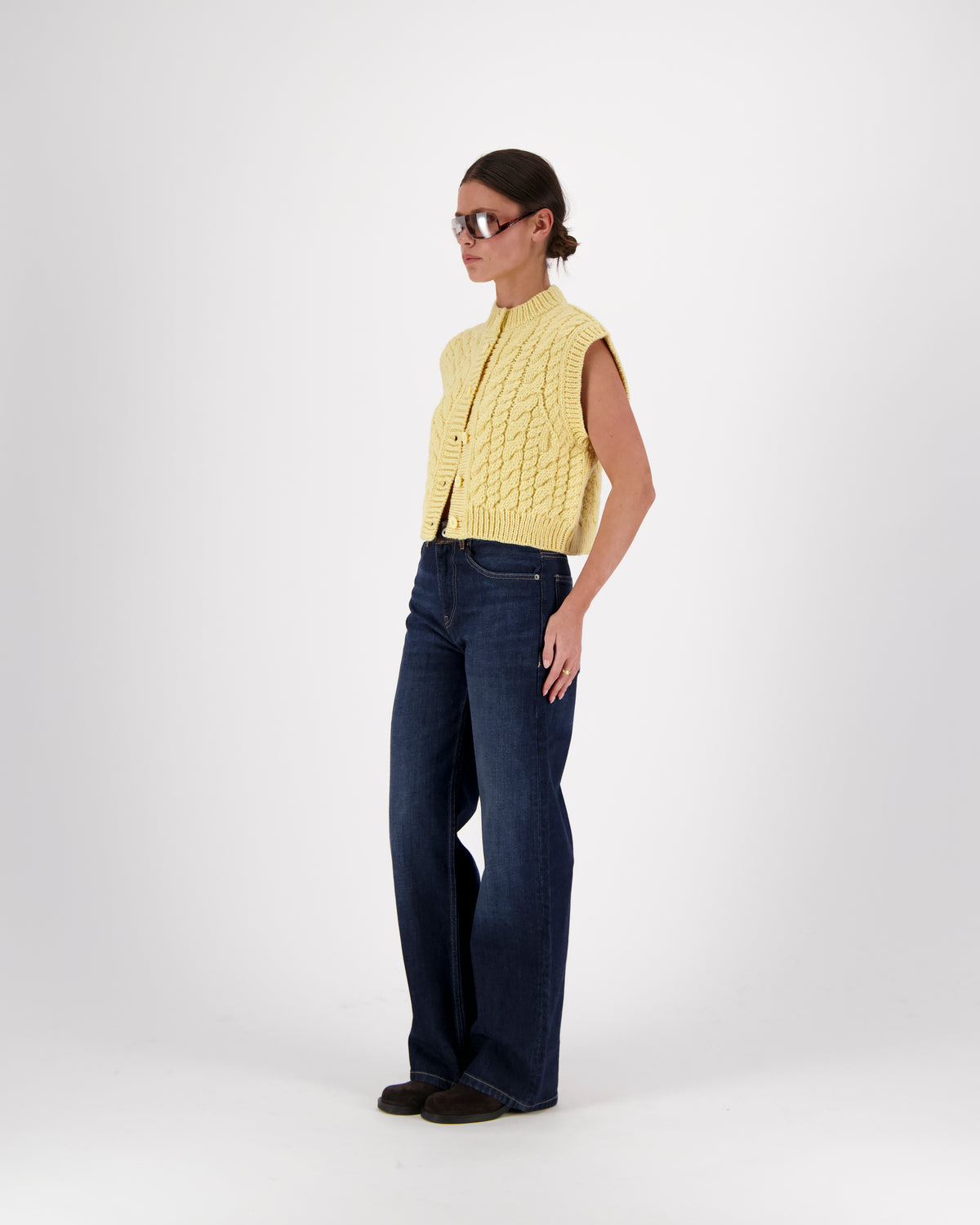 LUMI CABLE BUTTONED VEST