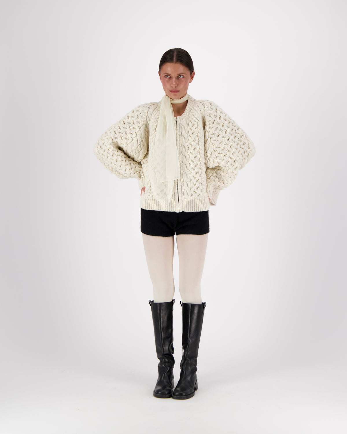 LUCIA ZIPPED CABLE BOMBER