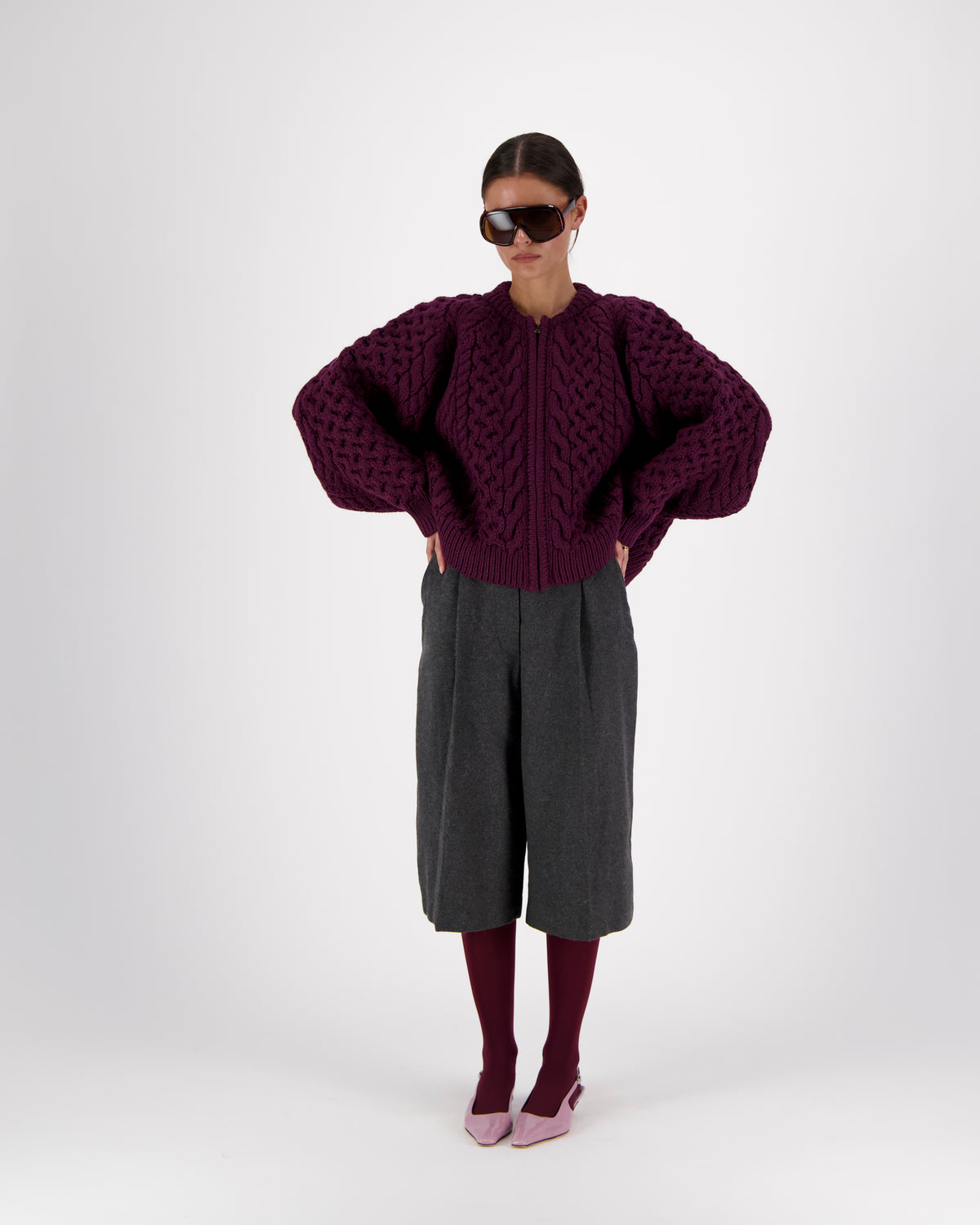 LUCIA ZIPPED CABLE BOMBER
