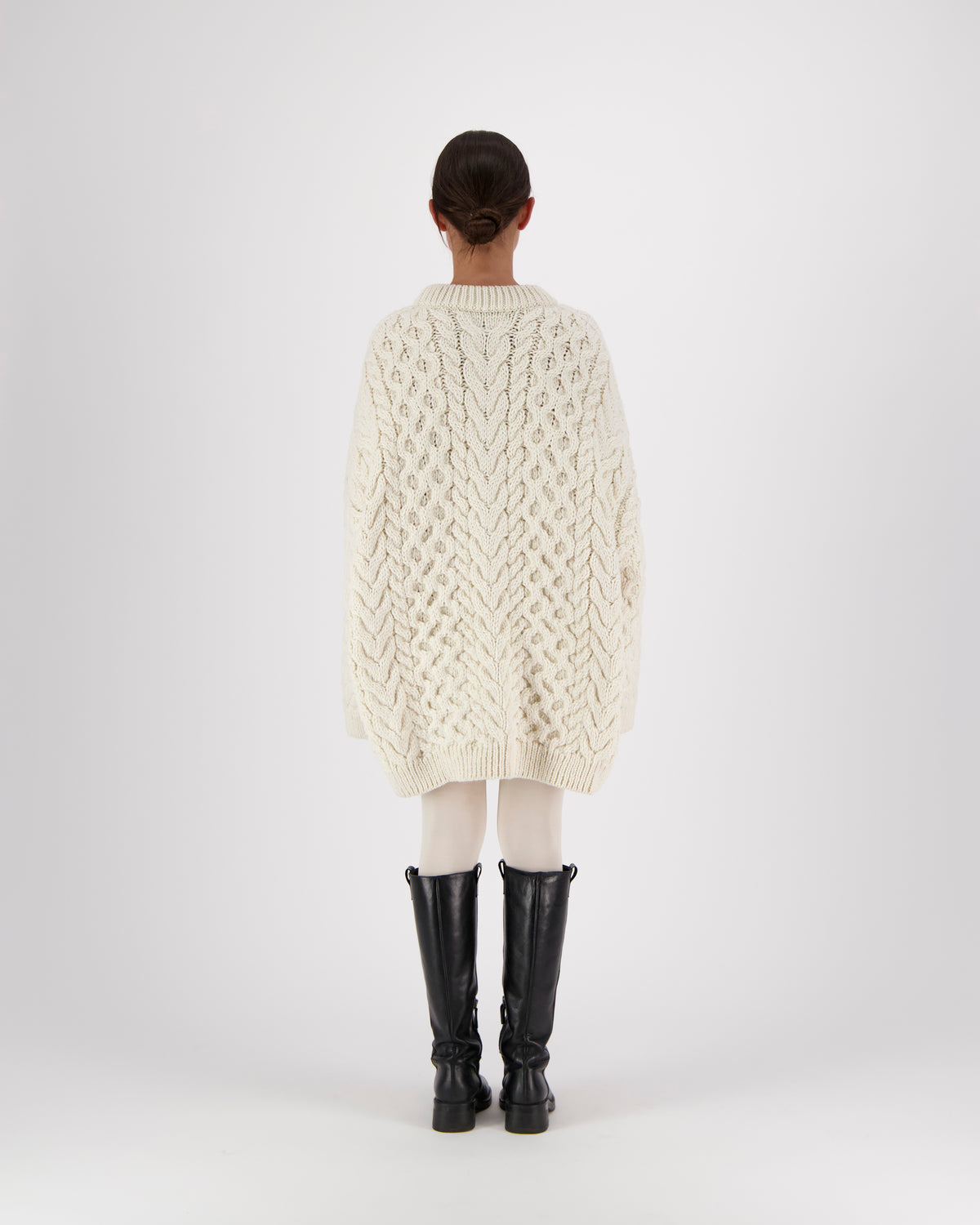 LARA LONG CABLES CREW NECK JUMPER
