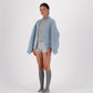 LOUISA FISHERMAN BALLOON SLEEVE CARDIGAN