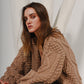 wool cardigan knitted winter Mr Mittens taupe brown
