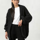 black cardigan chunky mr mittens knit knitwear winter collection outerwear