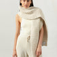 wool scarf knitted Mr Mittens ivory white cream winter