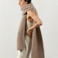 wool scarf knitted Mr Mittens taupe brown winter